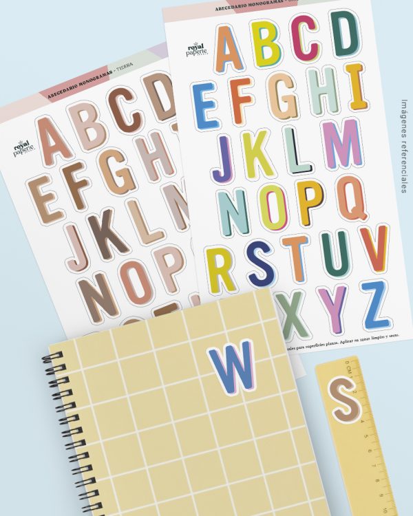 Etiquetas Abecedario (A-Z) Colores